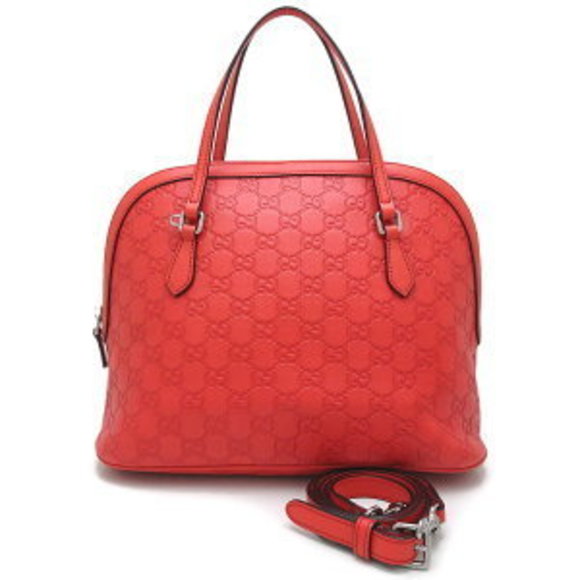 GUCCI Guccisima Bag Leather Red - Picture 8 of 8